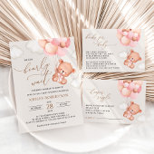 Ours En Conflit, Ballons Roses, Baby shower D'Accu