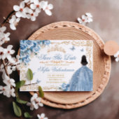 Tenture Couronne de conte de fée or et bleu bébé de robe d