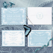 T-shirt Bébé bleu Papel Picado Bébé Garçon Douche