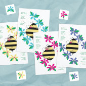 T-shirt Baby Bump Blue Floral Mom to Bee with Glasses