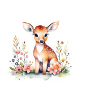 Poster Cerf de bébé en fleurs | C'est un Baby shower de f