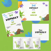 Papier Cadeau Baby Dinosaur fête d'anniversaire