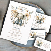 Serviette En Papier Papier éléphant petit arachide bleu bébé