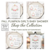 Herfst Pompoen Meisje Baby shower Dank u Bedankkaart