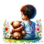 Badge Rond 5 Cm Bébé fille avec Teddy Oear Baby shower Maman à êtr