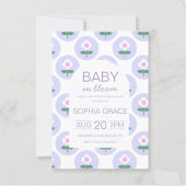 Magnet Flexible Baby Shower Mignonne Fleur de Marguerite Rose Viol