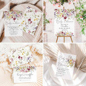 Invitation Fleur sauvage bébé dans le Baby shower en fleurs