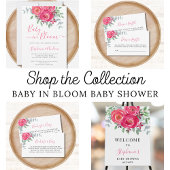 Serviette En Papier Baby shower d'Eucalyptus rose