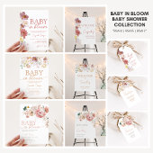 Spring Wildflower Baby shower Moeder Osa Bar Poster