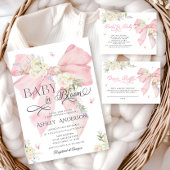 Poster Baby in Bloom Pink Bow How Big is Mommy's Belly