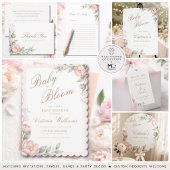 Poster Élégant jeu pour Baby Shower : devinez combien il