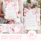 Serviette En Papier Baby in Bloom Pink  Bow Napkins 