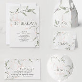 Spring Flower Floral Baby shower Adres Etiket