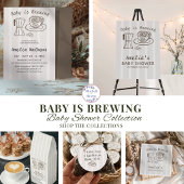 Carte D'accompagnement Bébé prépare la cafetière