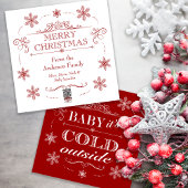 Invitation Fêter Noël d'hiver ou fête d'après-ski