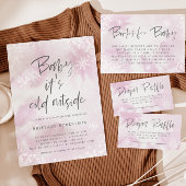 Serviette En Papier Baby shower d'hiver neige rose Aquarelle