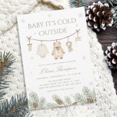Poster Winter Baby Shower Family Traditions Game