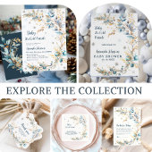 Baby It's Cold Outside Baby Shower Navy Gold Kaart