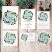 Serviette En Papier Baby Its Cold Outside Winter Blue Gold Baby Shower