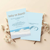 Invitation Bébé à bord Baby shower marin