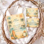 Invitation Baby On Board Surf Baby Shower