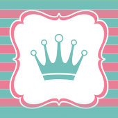 Drapeau de Baby shower de la bande verte rose