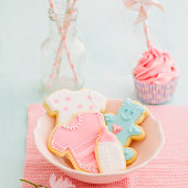 Sticker Rond Merci rose/gris doux POUR VENIR ! Christine