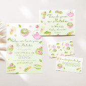 Poster Livres pour bébé Matcha Tea Fête bébé rose