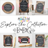 Sticker Rond Baby shower BBQ BabyQ