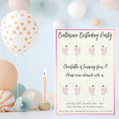 Invitation Fête d'anniversaire de Ballerina