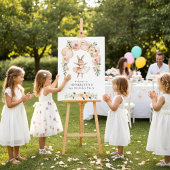 Invitation Ballet Bunny Peach Floral Arch Birthday