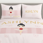 Personalized Pink Ballerina & Butterfly Kussensloop