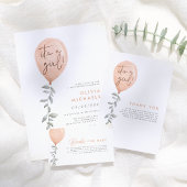 Het is een Boy Balloon Greenery Baby shower Dank u Bedankkaart