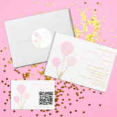 Invitation Garçon Fête de Bébé Ballons Bleus