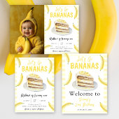 Waterverf Bananencake Verjaardag Bedankt Ronde Sticker