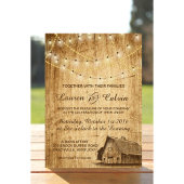Invitation mariage campagnard avec Grange