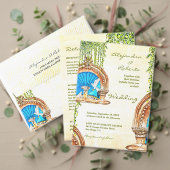 Waterverf oude Mexicaanse boog en fontein bruiloft Kaart (Personaliseer deze collectie van deze onafhankelijke maker. Test)