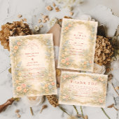 Invitation Baroque Rose Garden Wedding