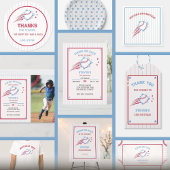 Carte De Remerciements Anniversaire Sportif Enfant Baseball