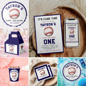 Invitation Baseball première année bas 1er anniversaire