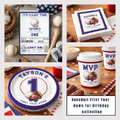 Baseball First Year Down 1st Birthday Ticket Kaart