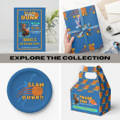 Papier Cadeau Fun Blue Basketball Slam Dunk Anniversaire de enfa