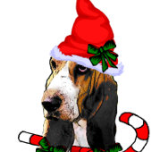 Jupon De Sapin En Polyester Brossé Noël de Basset Hound