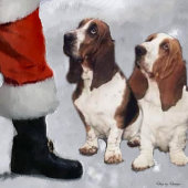 Papier Cadeau Noël de Basset Hound