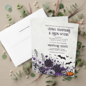 Invitation Mariage chauves-souris et fleurs (Personnalisez la collection de ce créateur indépendant. Test)