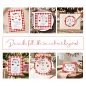 Invitation Baby Shower BBQ Rustique Gingham Rouge