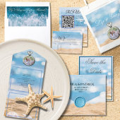 Serviette En Papier Mariage de destination de la plage