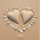 Invitation Coeurs de sable de plage