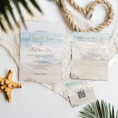 Strand Zee/Oceanside bruiloft Cadeaulabel