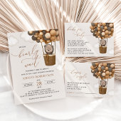 Confettis Ours, Ballons Brown, Ballons à air chaud, Baby sho